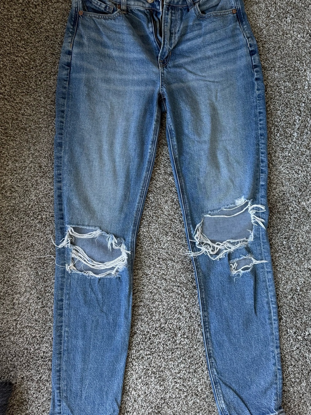 American Eagle Classic Distressed High-Rise Blue Women's Jeans